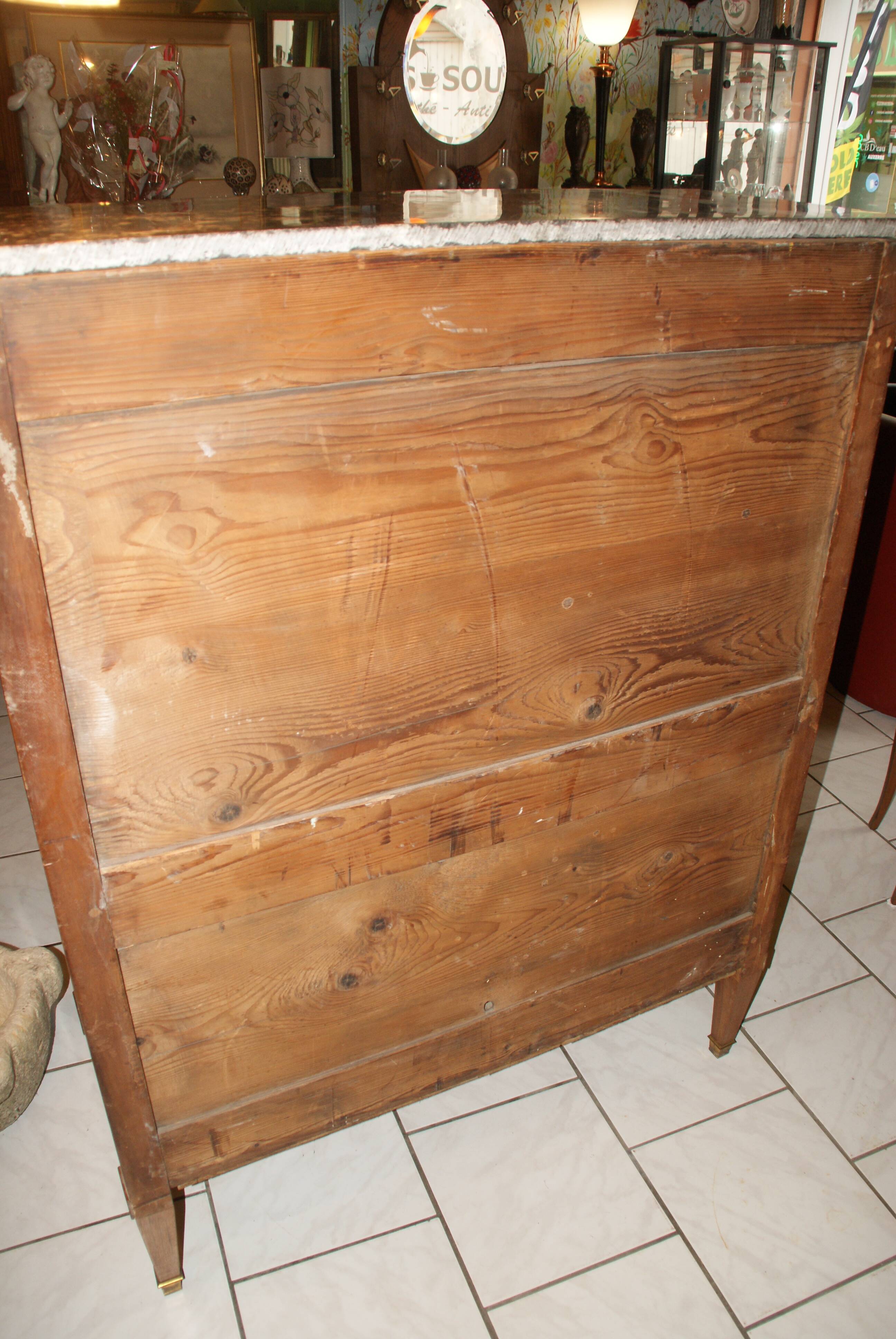 Louis XVI period light mahogany secretary