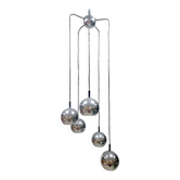 Suspension en cascade chrome vintage 70