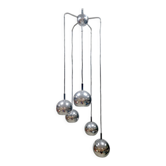 Suspension en cascade chrome vintage 70