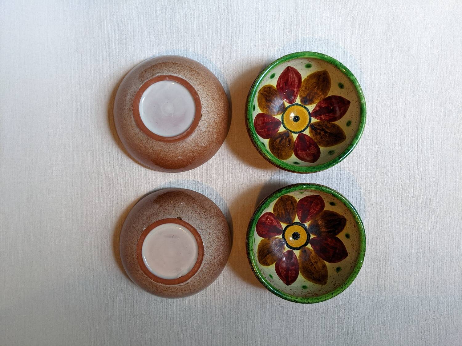 Handcrafted ceramic bowls bohemian countryside