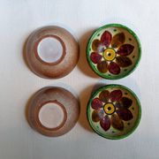 Handcrafted ceramic bowls bohemian countryside
