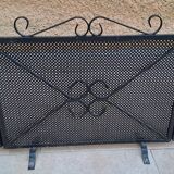 3-leaf iron fireplace screen