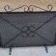 3-leaf iron fireplace screen