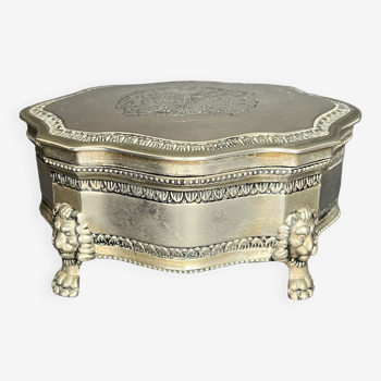 Silver metal jewelry box