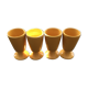 Lot de 4 mazagrans jaune provençal