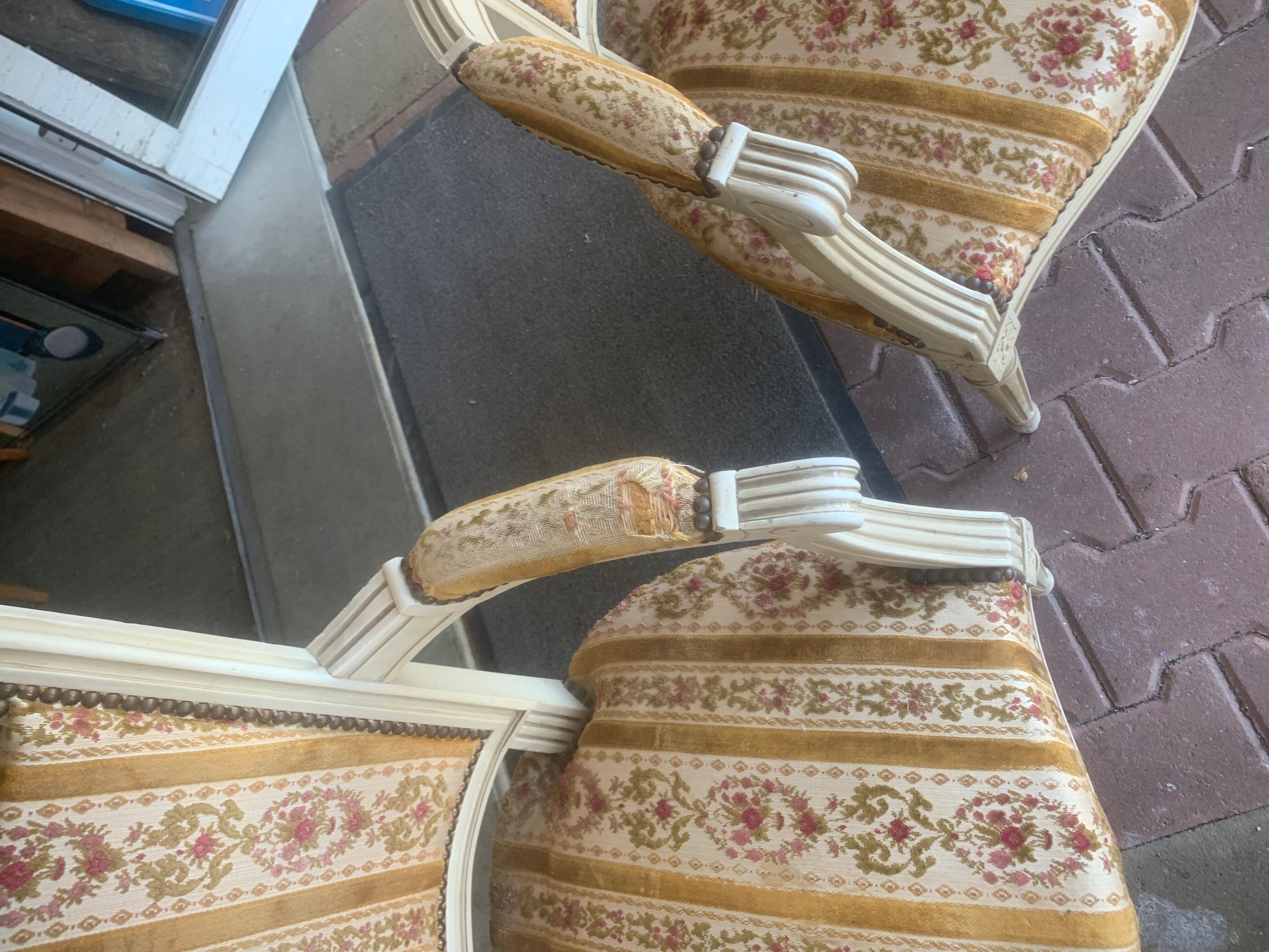 Louis XVI armchair pair