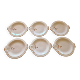 Set de 6 assiettes à poisson en faience de Longwy