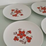 Set of 4 flat plates - Arzberg earthenware factory 1960/70