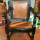 English armchair from the 17th century, Wainscot armchair.