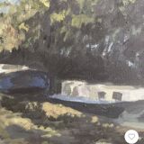 Barge on the banks of the Saône