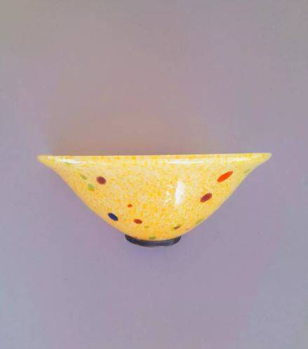 Coloured glass wall sconce