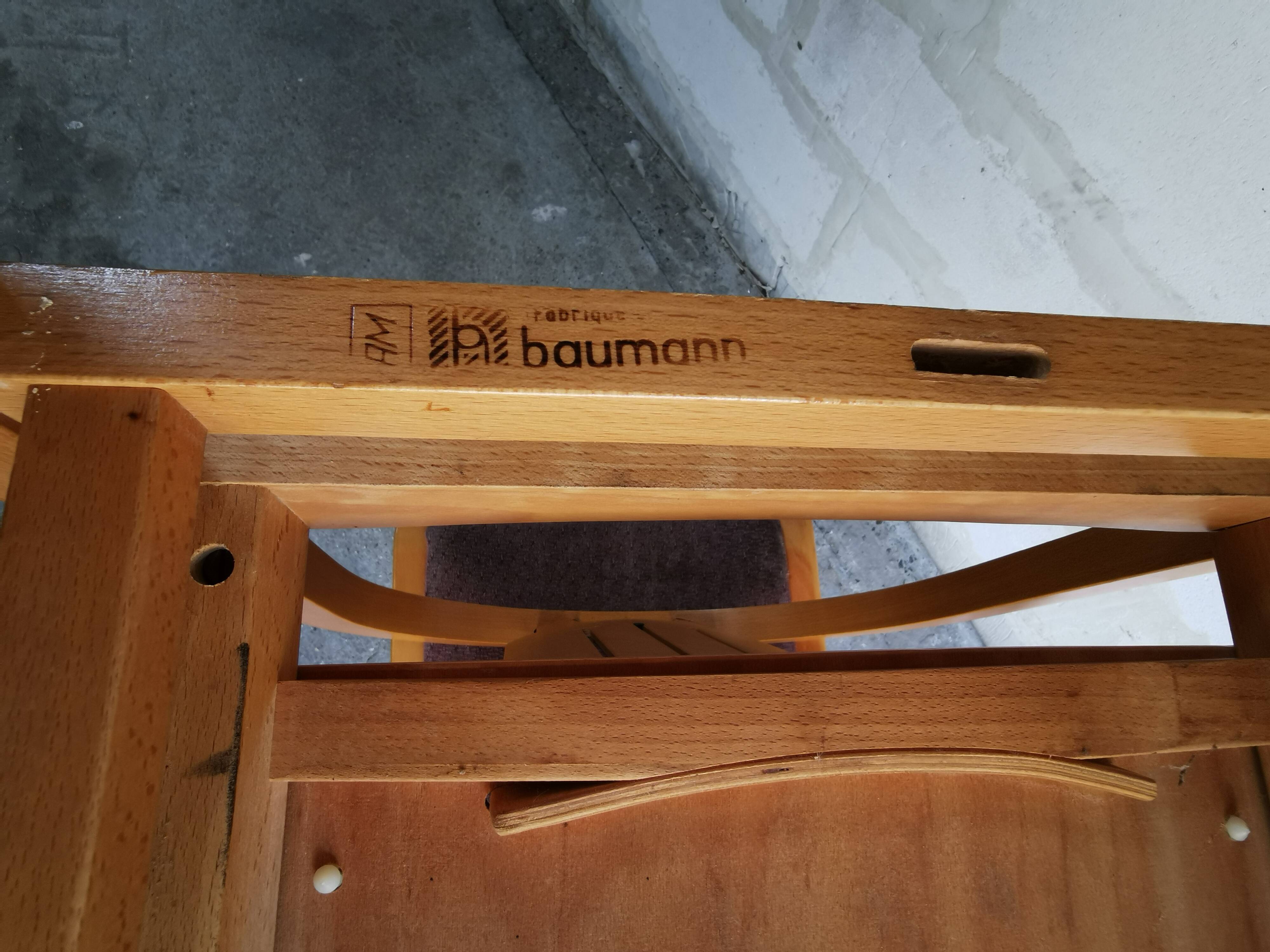 Pair of vintage Baumann Argos chairs Henri JULIEN