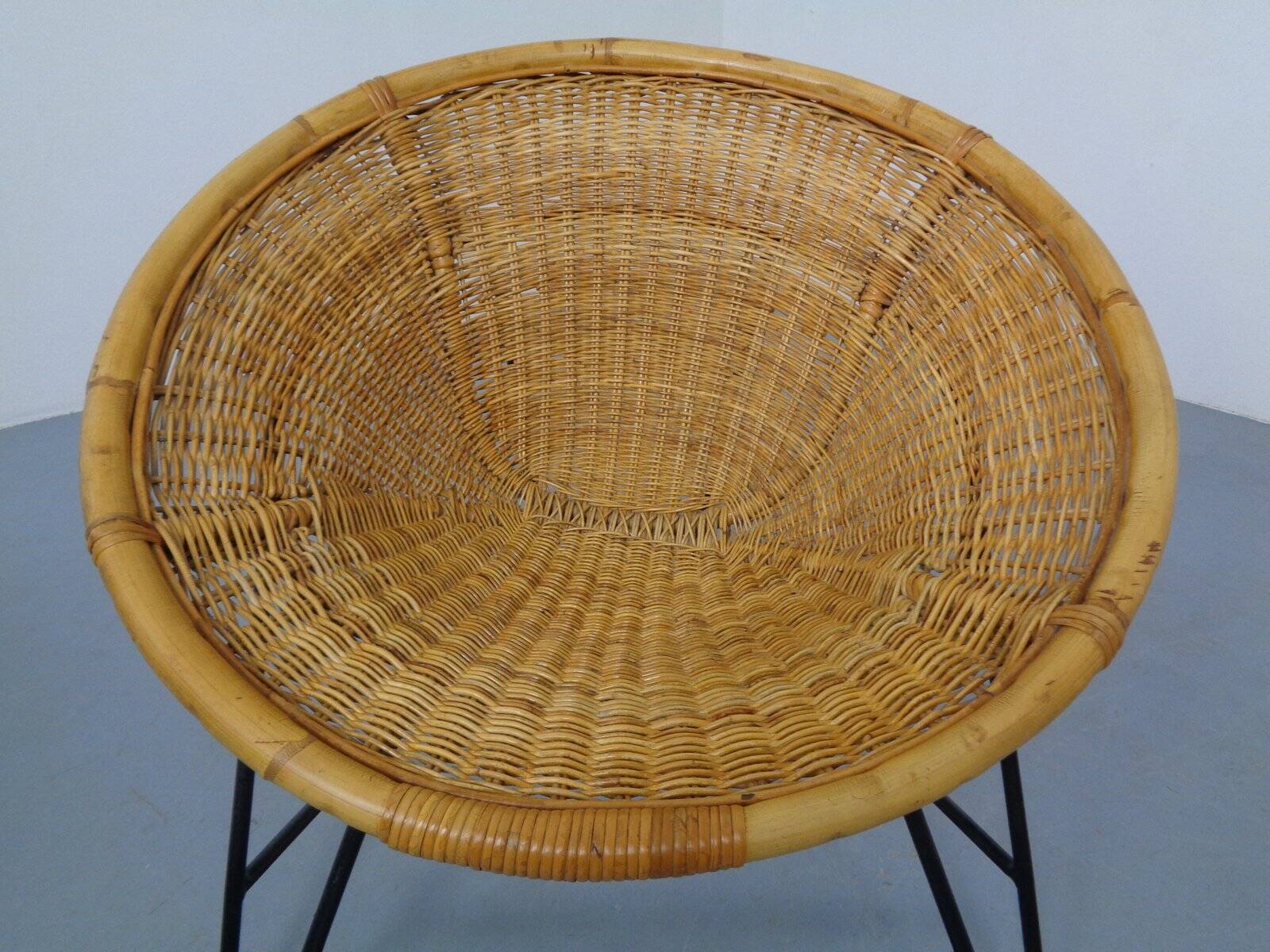 Mid-Century German Bamboo Chairs, 1960s, Set of 2