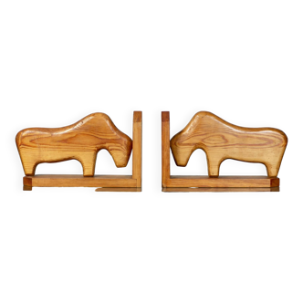 80s pine bookends