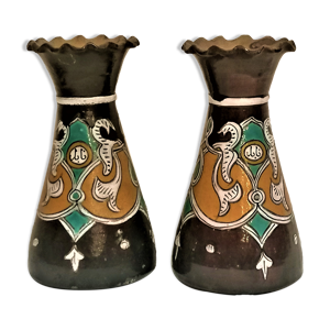 Ancienne paire de vases orientaux, tunisie, années 50