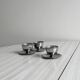 Lot de 3 coquetiers design en inox