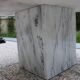 Vintage white marble coffee table