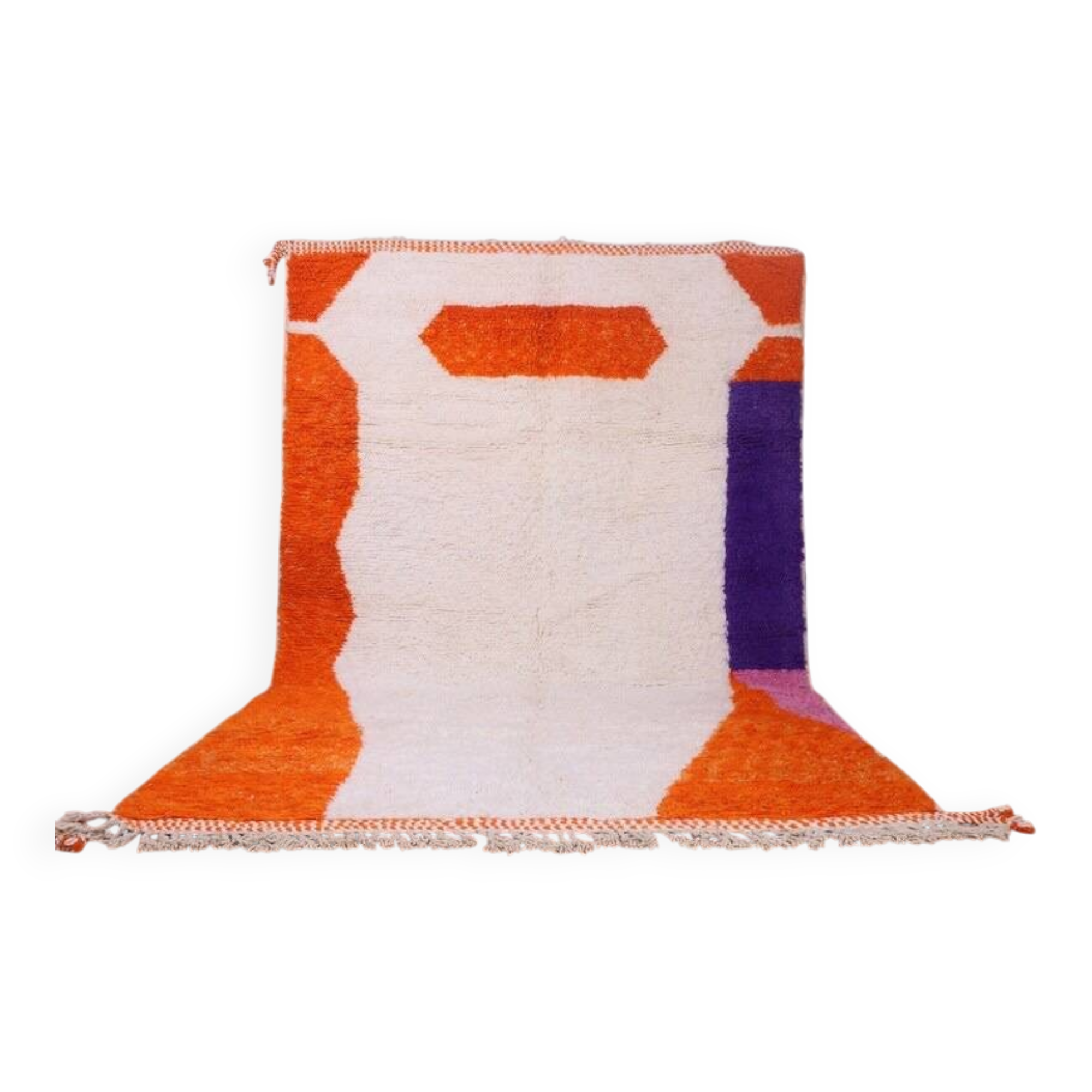 Handcrafted wool rug, size 140 x 260 cm