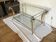 Vintage chrome and gold coffee table design 70-80