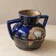 HB Quimper Odetta vase in cobalt blue glazed stoneware — Art Deco design, 1920s
