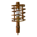 Applique en rotin en spirale milieu du siècle
