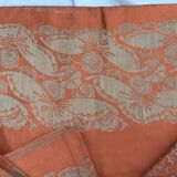 Coral butterfly tablecloth and 12 napkins