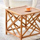 Bamboo and rattan coffee table
