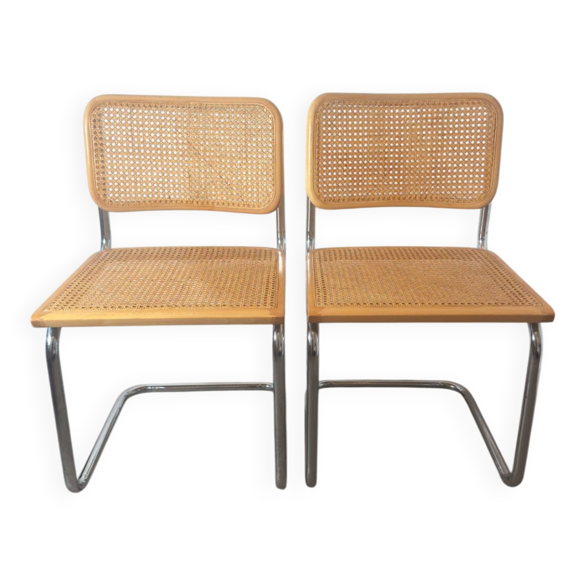 Paire de chaises Cesca Marcel Breuer B32 made in Italy