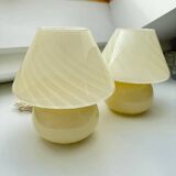 Lampes de table champignon Vetri Venini Murano