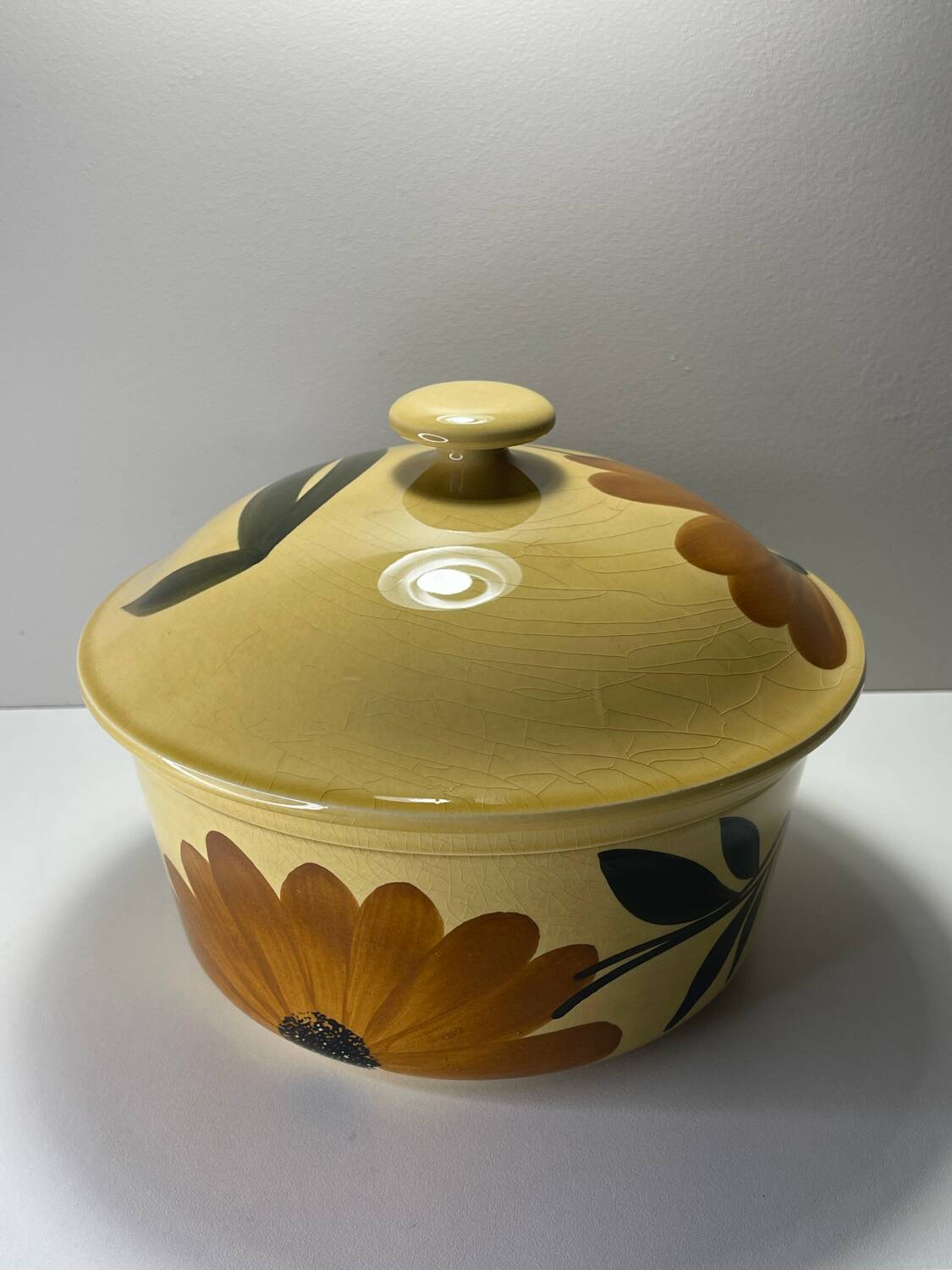 Gien earthenware tureen and gravy bowl set, Tournesol collection