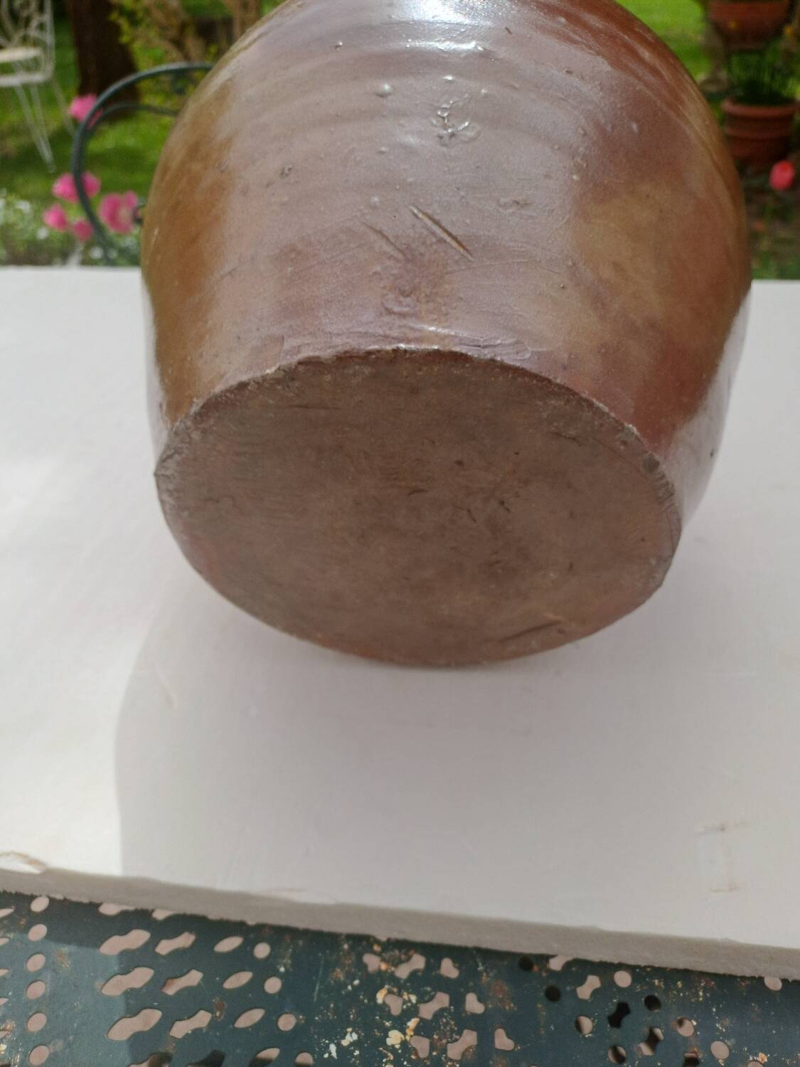 Glazed stoneware jug