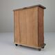 Cabinet à épices en bois rustique espagnol avec étiquettes en céramique, années 1930