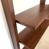 70s teak wall bookcase, minimalist design, 2.5m x 2m
