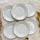 6 Small vintage plates in white and gold porcelain Winterling Bavaria