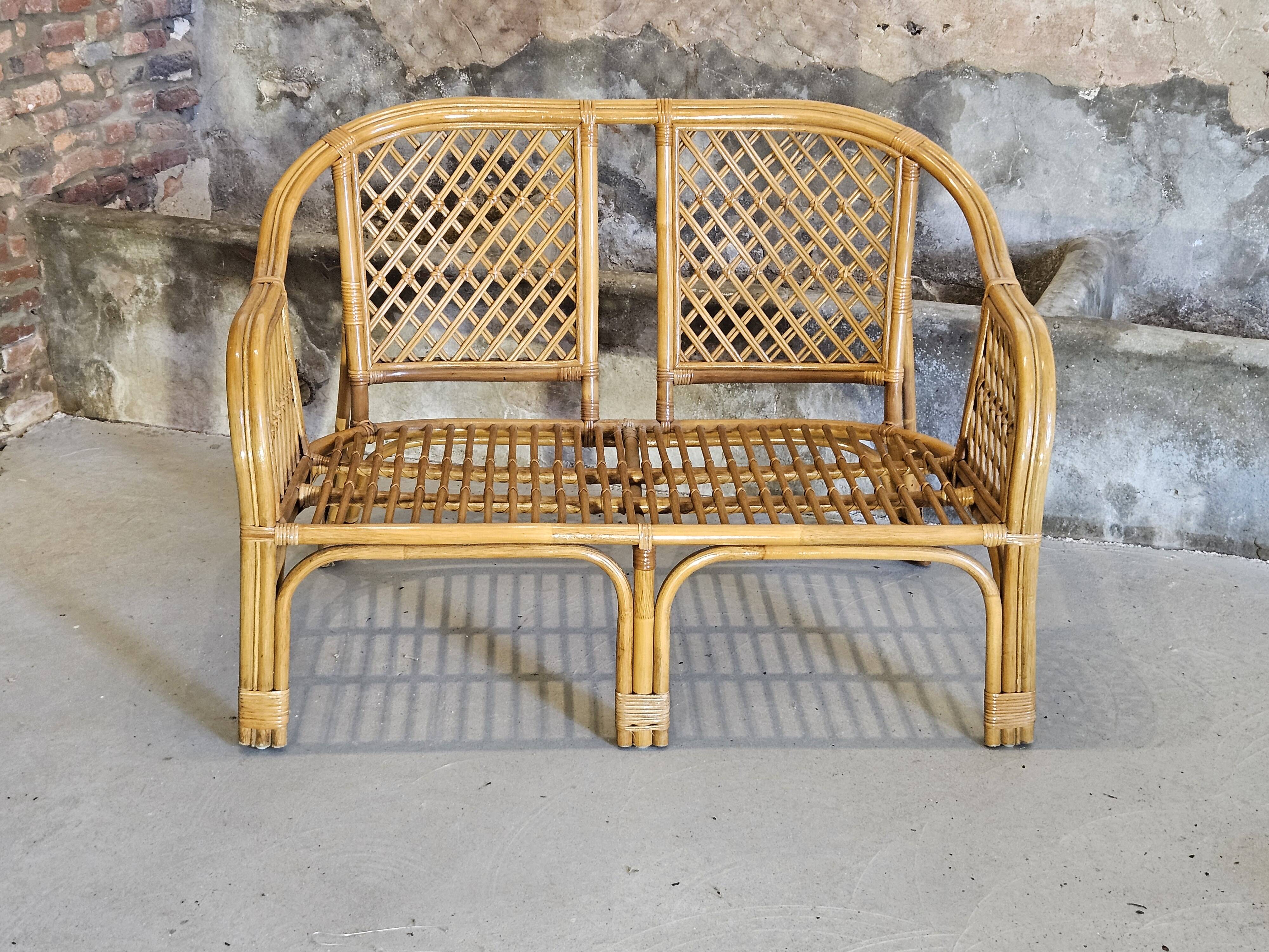 Italian wicker sofa