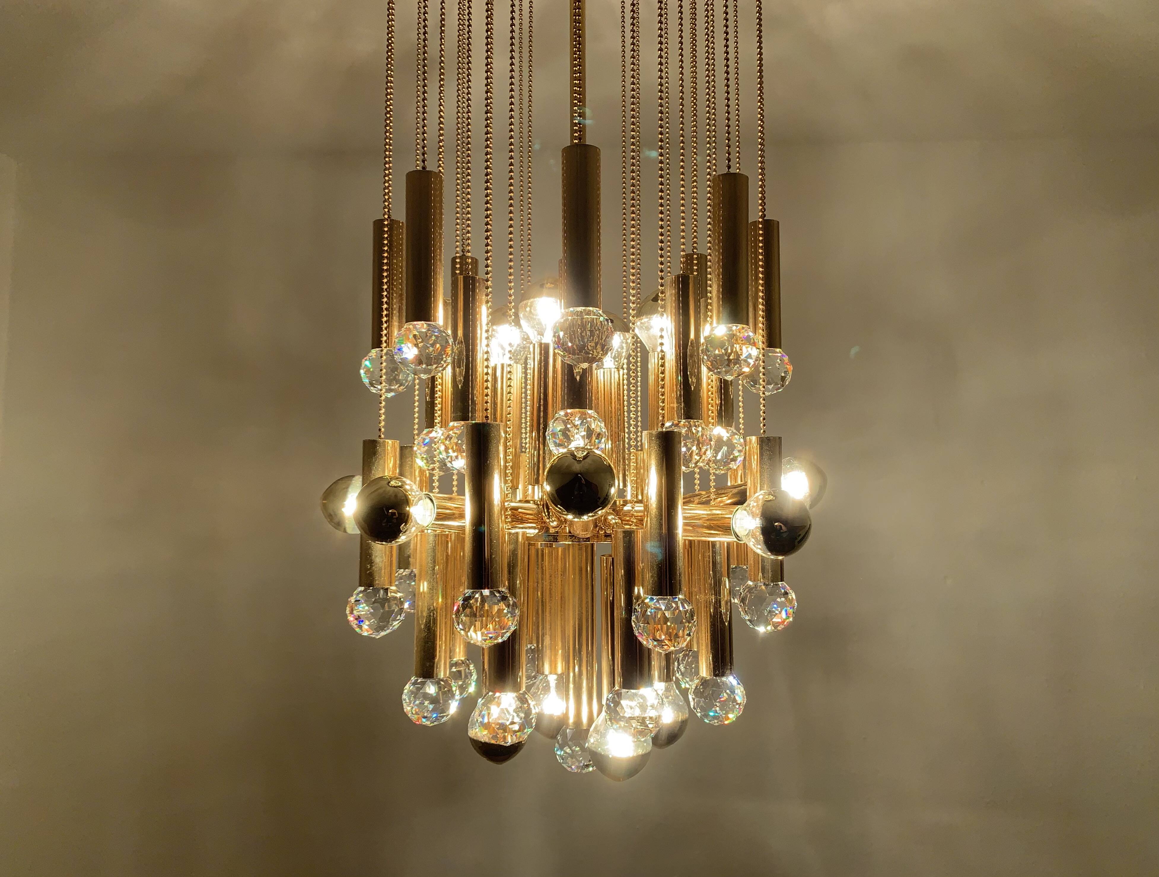 Lustre doré d'Ernst Palme