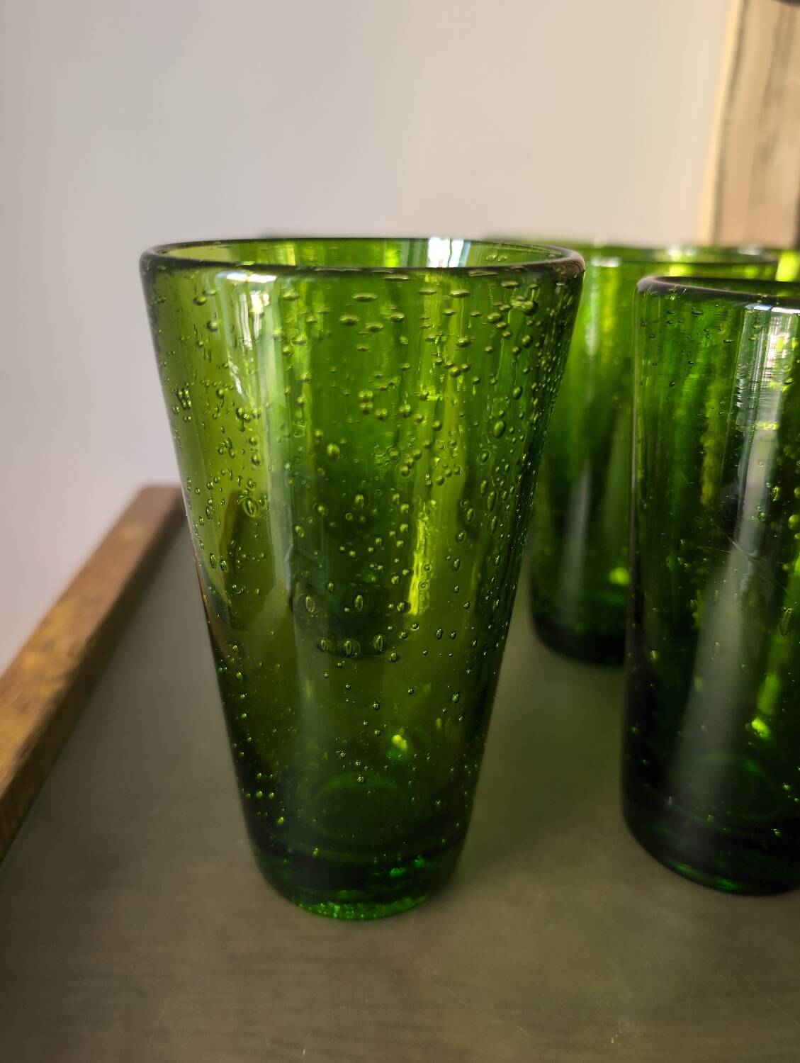 9 Vintage Blown Glass Glasses