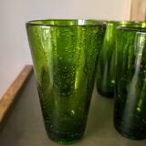 9 Vintage Blown Glass Glasses