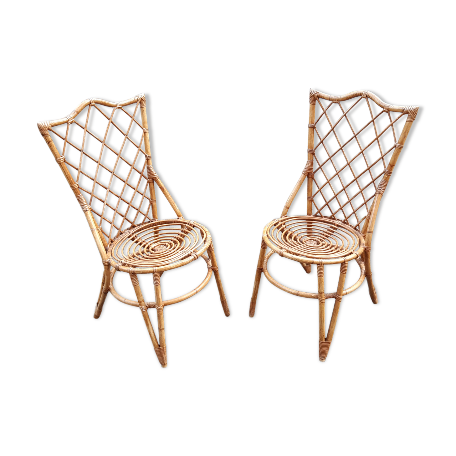 Pair of rattan chairs