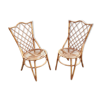 Pair of rattan chairs