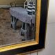 Black and gold art deco style mirror