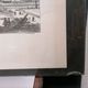 Gravure ancienne architecture et jardin