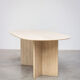 1970 oval architectural travertine dining table