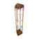 Vintage illuminated column shelf, copper steel, brutalist industrial design, ca 1970