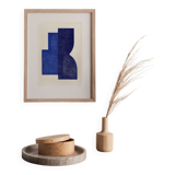 Abstract illustration - Joe - dark blue - signed Eawy