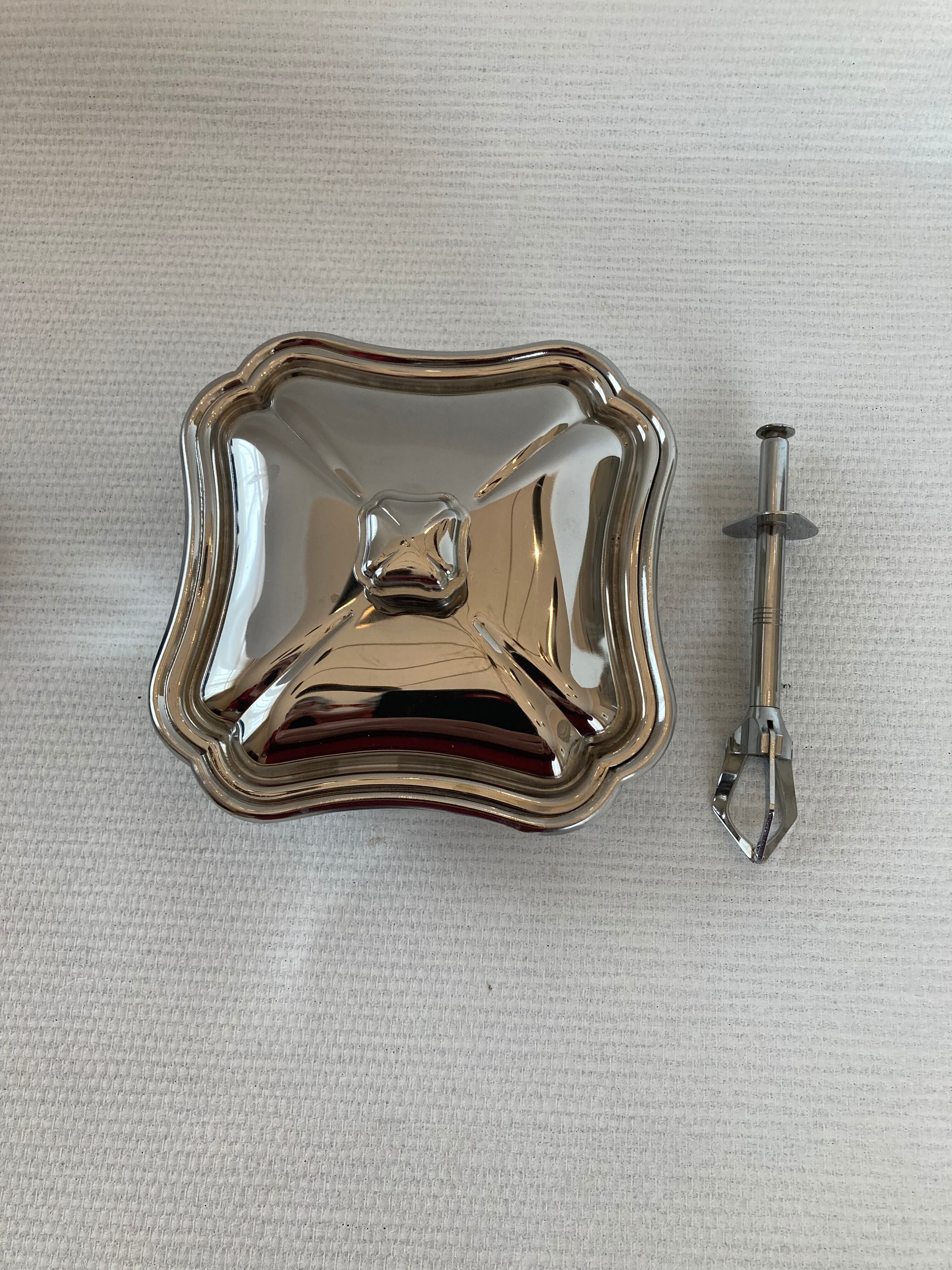 Stainless steel sugar bowl