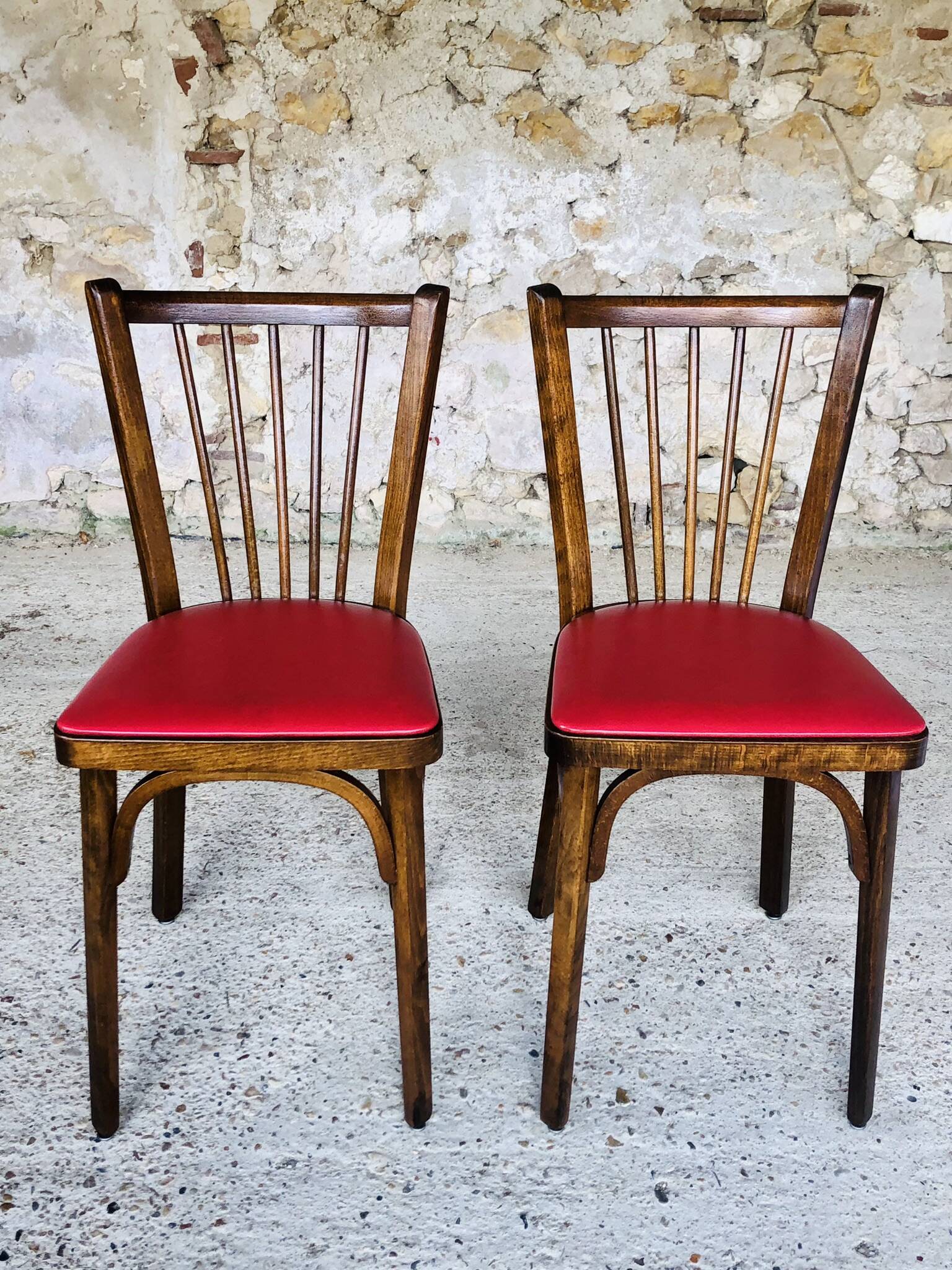 Pair of bistro chairs model # 153 by Baumann, circa 50/60