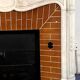 Louis XV style fireplace Model Pompadour White Carrara marble 20th century