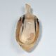Vintage 1970s natural horn leaf tray - leaf bowl