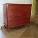 Commode Louis XVI-Bronze-Marqueterie par placage de bois en papillon-1930